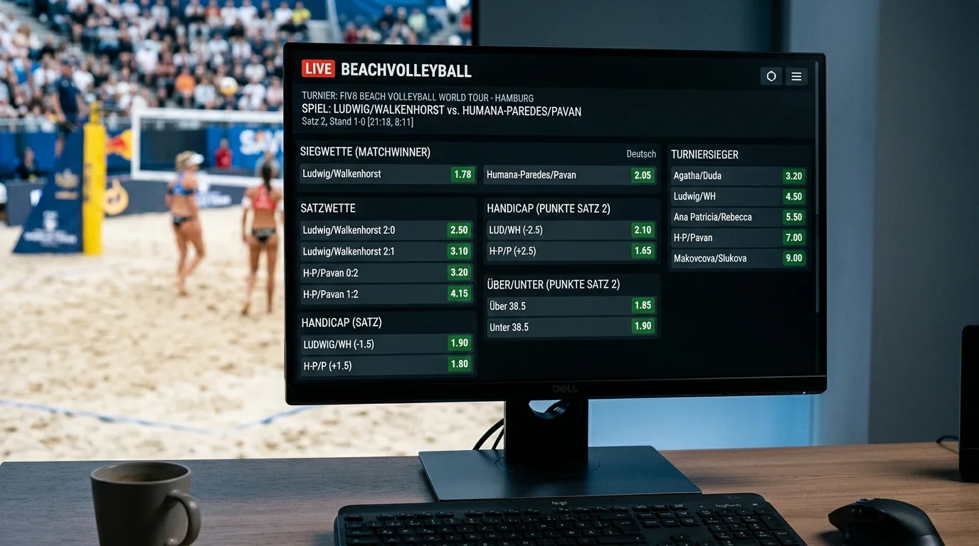 Verfügbare Wettmärkte für Beach Pro Tour Elite16 bei GGL-lizenzierten Anbietern