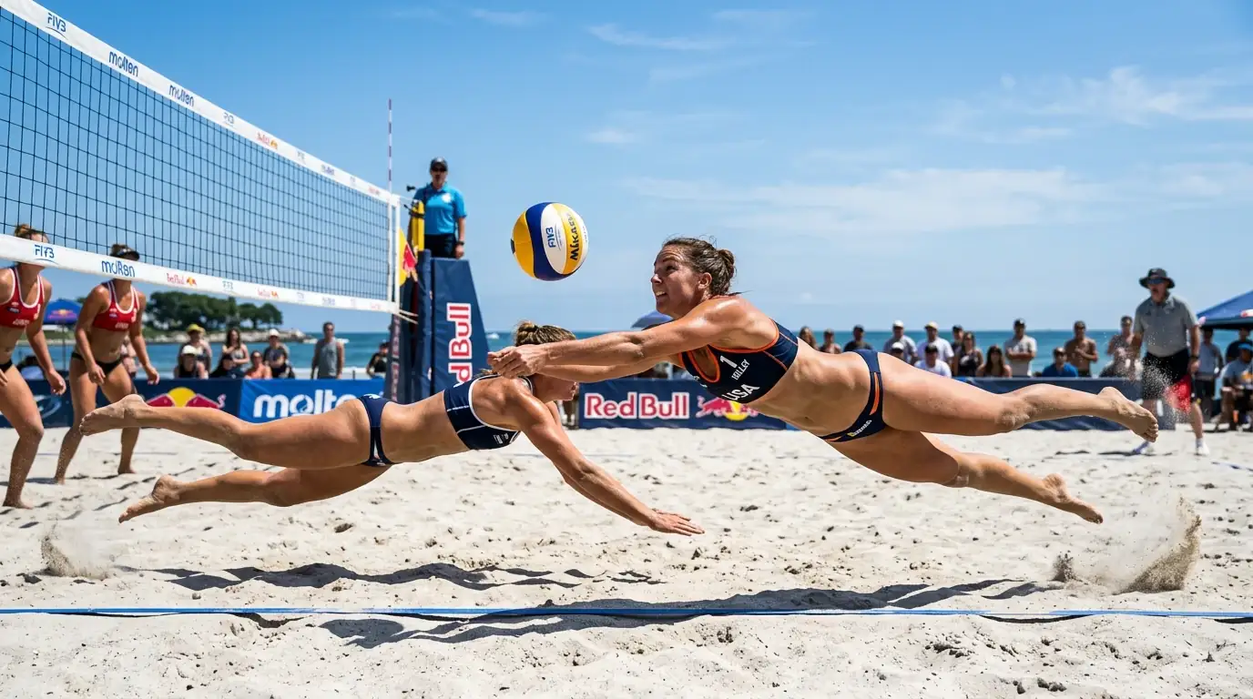 Beachvolleyball-Underdog-Team kämpft gegen Top-gesetztes Paar – Grundlage für Außenseiterwetten-Analyse