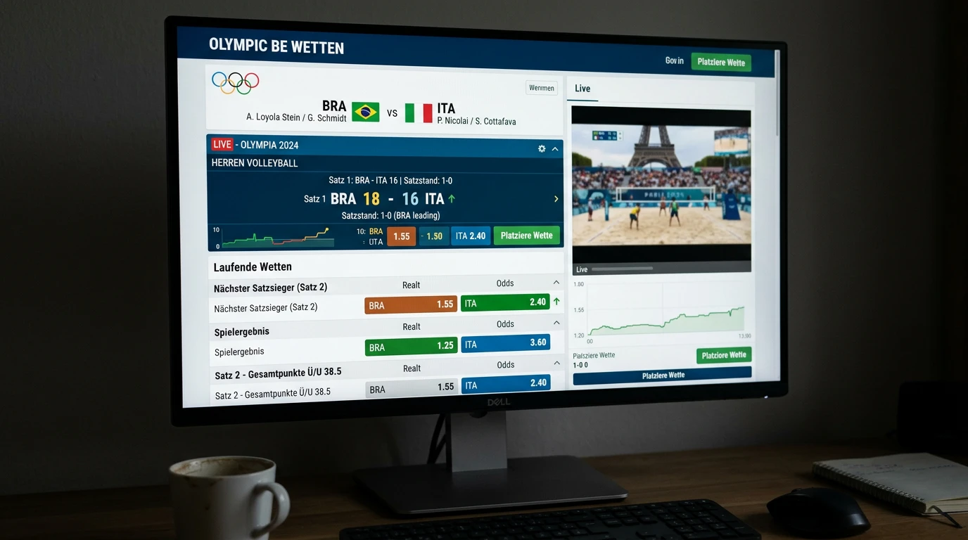 Live-Wetten bei Olympia-Beachvolleyball – In-Play-Märkte und optimales Einstiegs-Timing