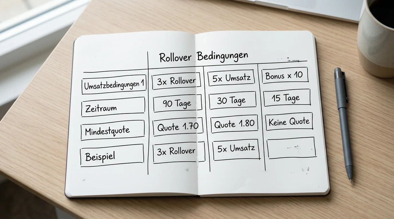 Rollover-Bedingungen im Vergleich verschiedener Sportwetten-Anbieter für Beachvolleyball-Bonuswetten