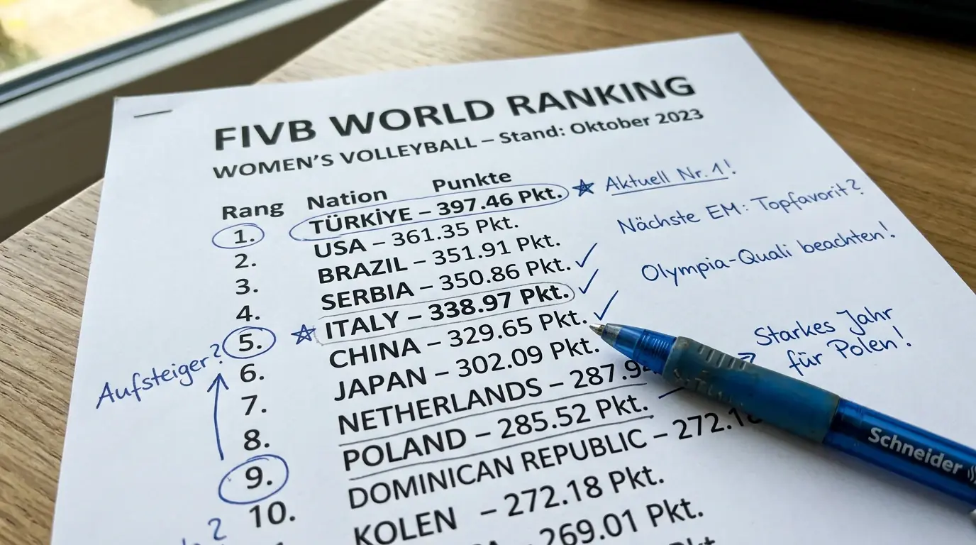 FIVB-Weltrangliste als Wettgrundlage für Beachvolleyball – wie Rankings die Quotenbildung beeinflussen