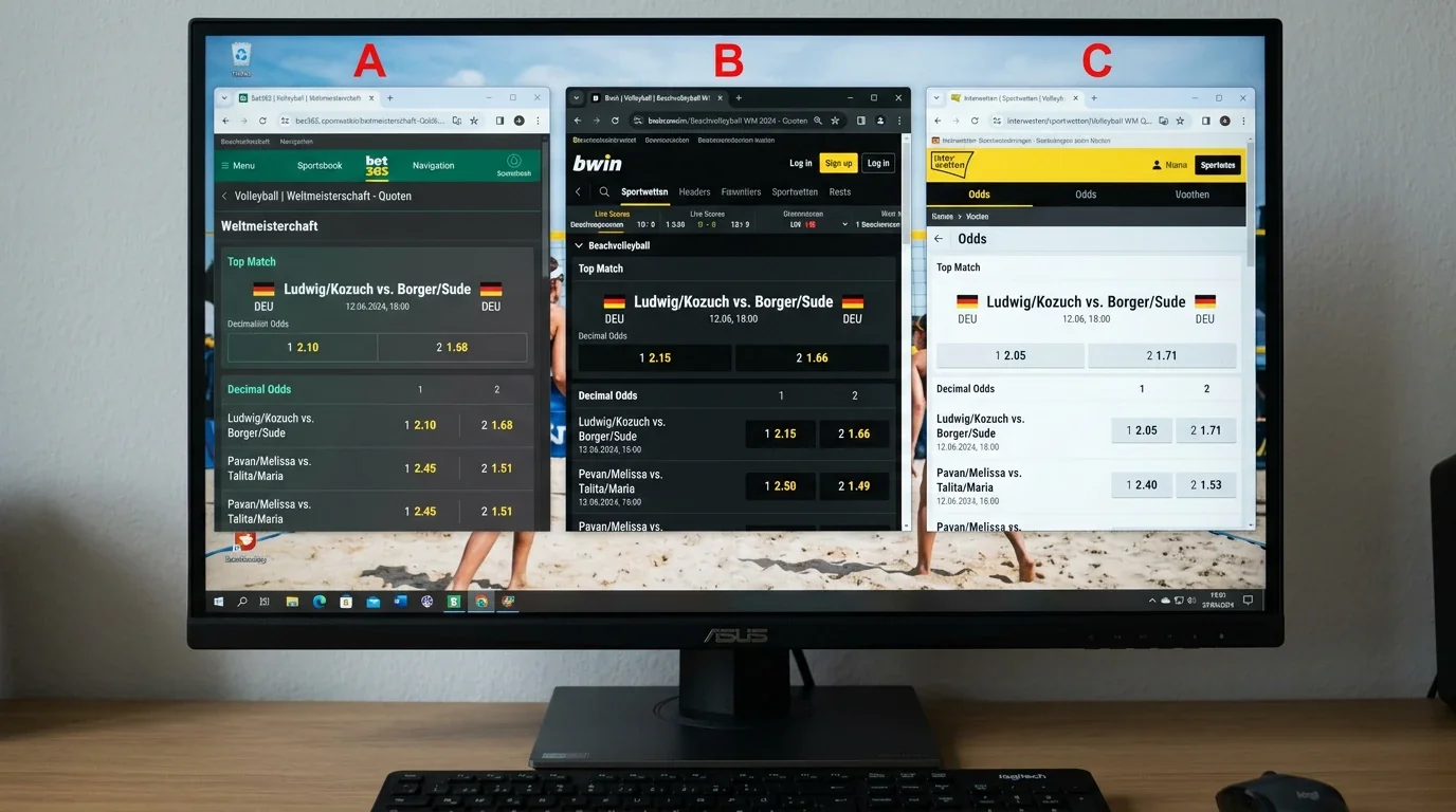 Anbietervergleich für Beachvolleyball-WM-Wetten – Quoten und Marktabdeckung im Überblick