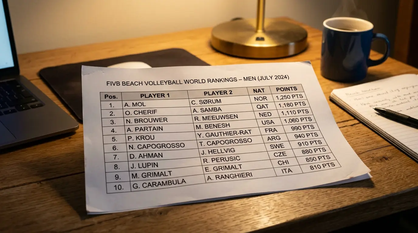 FIVB-Weltrangliste für deutsche Beachvolleyball-Paare – Einfluss des Rankings auf Wettquoten und Setzlisten