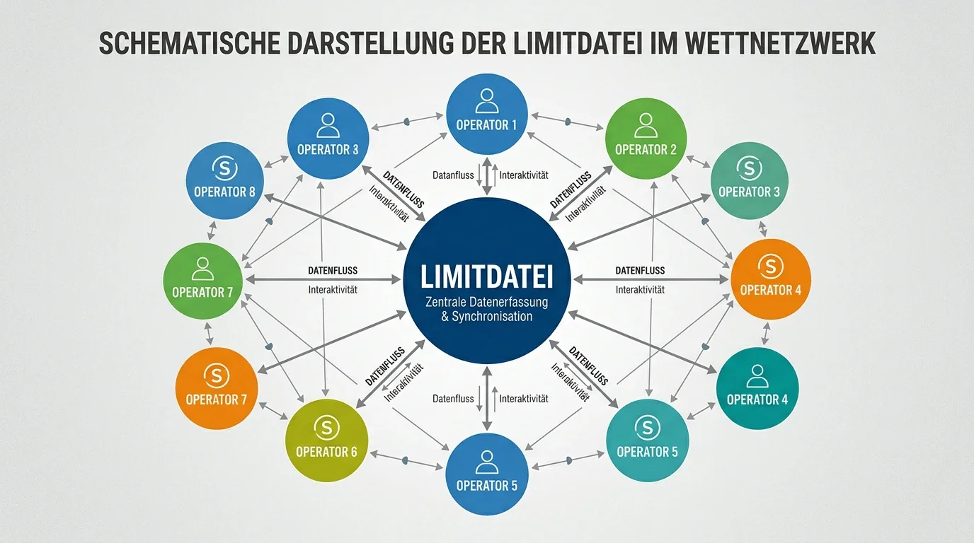 Technisches System der Limitdatei für anbieterübergreifendes Einzahlungslimit bei deutschen Online Sportwetten