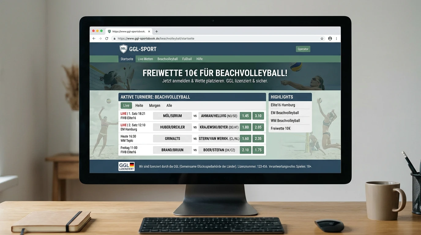 GGL-lizenzierte Sportwettenanbieter mit Freiwetten für Beachvolleyball-Märkte im Vergleich