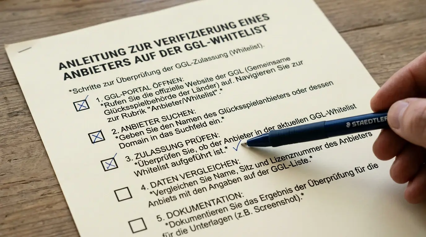 Anleitung zur Prüfung der GGL-Whitelist – wie man als Sportwetter einen Anbieter auf Lizenzstatus überprüft
