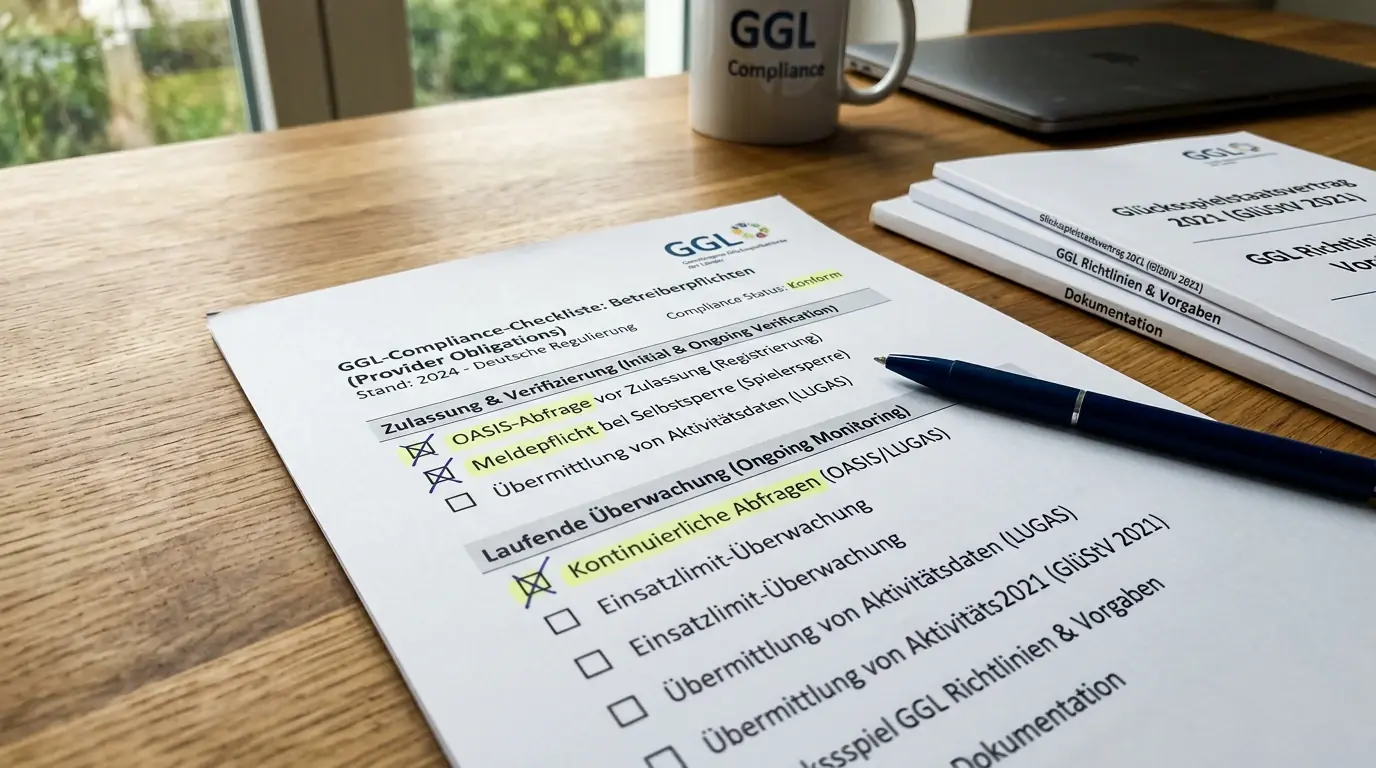 Pflichten GGL-lizenzierter Sportwetten-Anbieter gegenüber der OASIS-Sperrdatei – Compliance und Kontrolle
