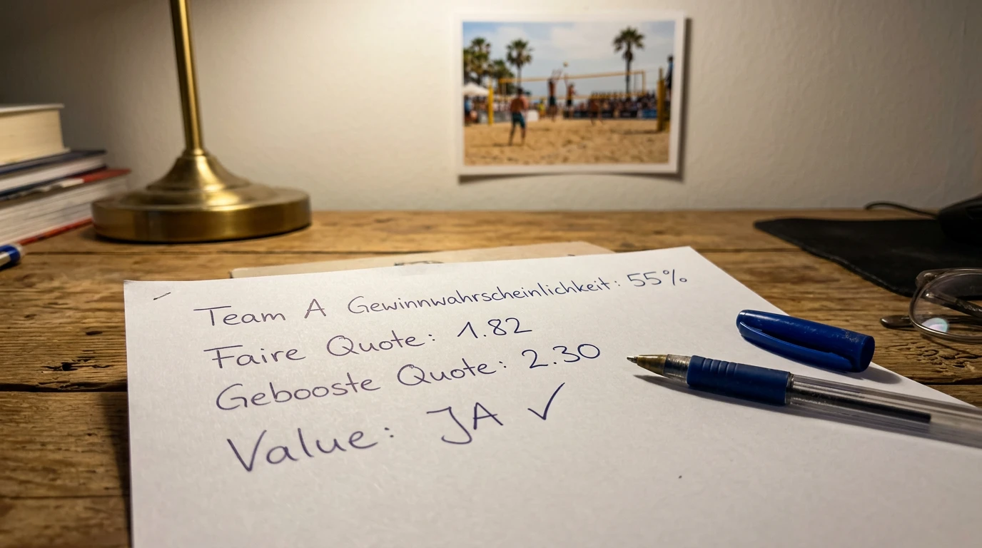Berechnung des echten Mehrwerts eines Quotenboosts bei Beachvolleyball – Wahrscheinlichkeit vs. gebooste Quote